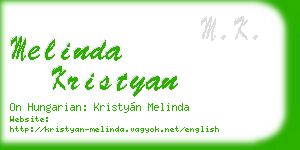 melinda kristyan business card